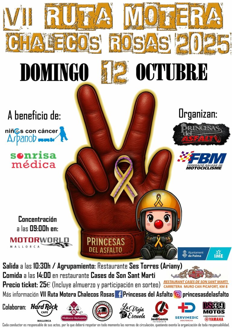 ruta motera chalecos rosas